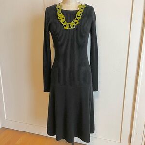 Sundance Wool Blend Black Sweater Dress